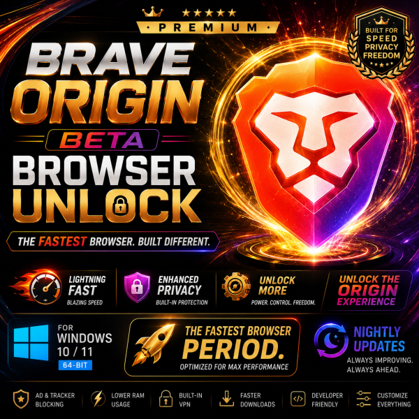 Premium Brave Origin Beta Browser Unlock